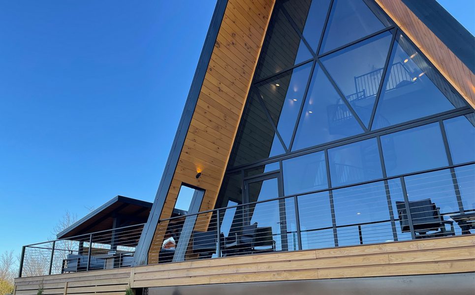 Exterior of Skyview A-Frame Cabin