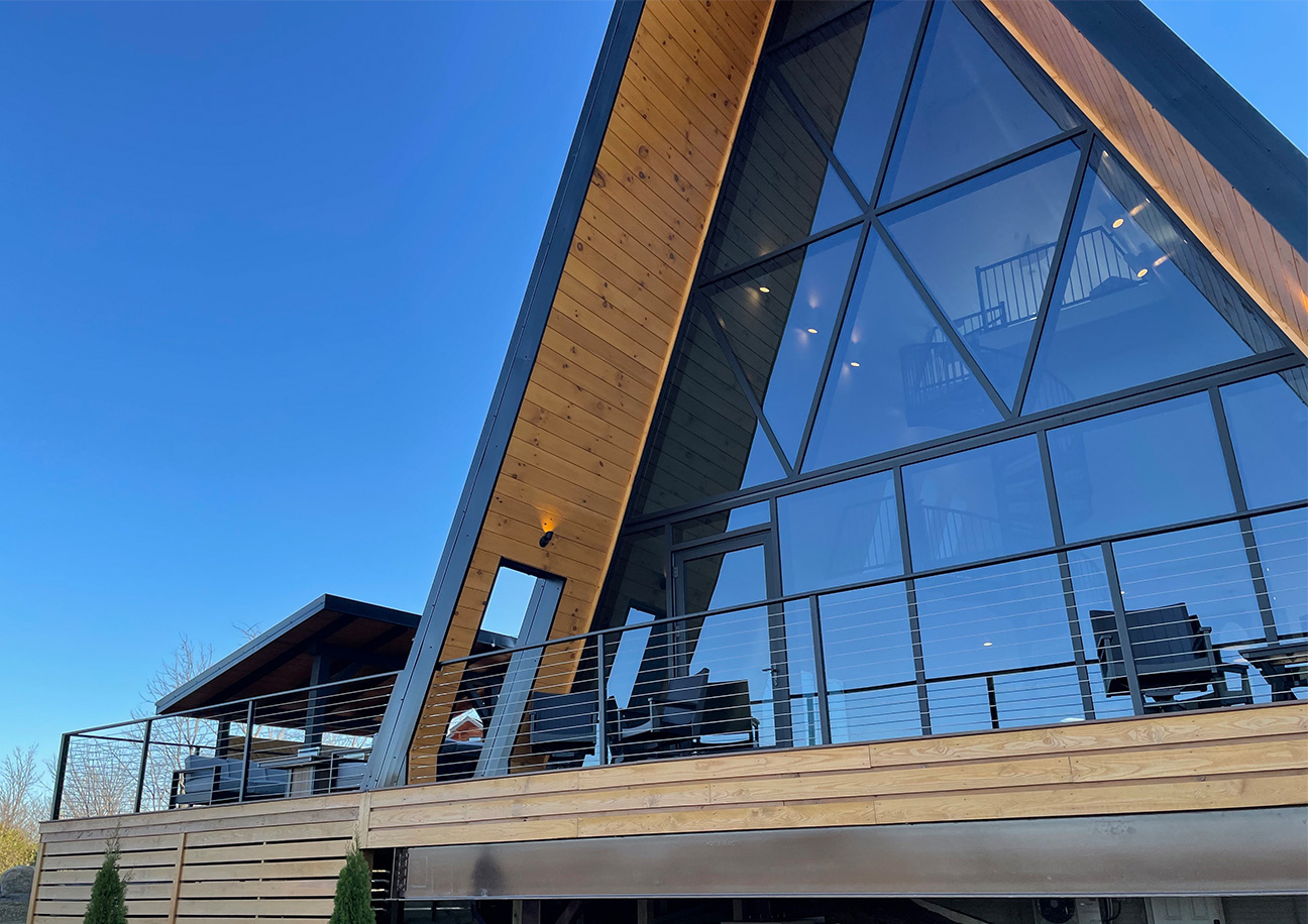 Exterior of Skyview A-Frame Cabin