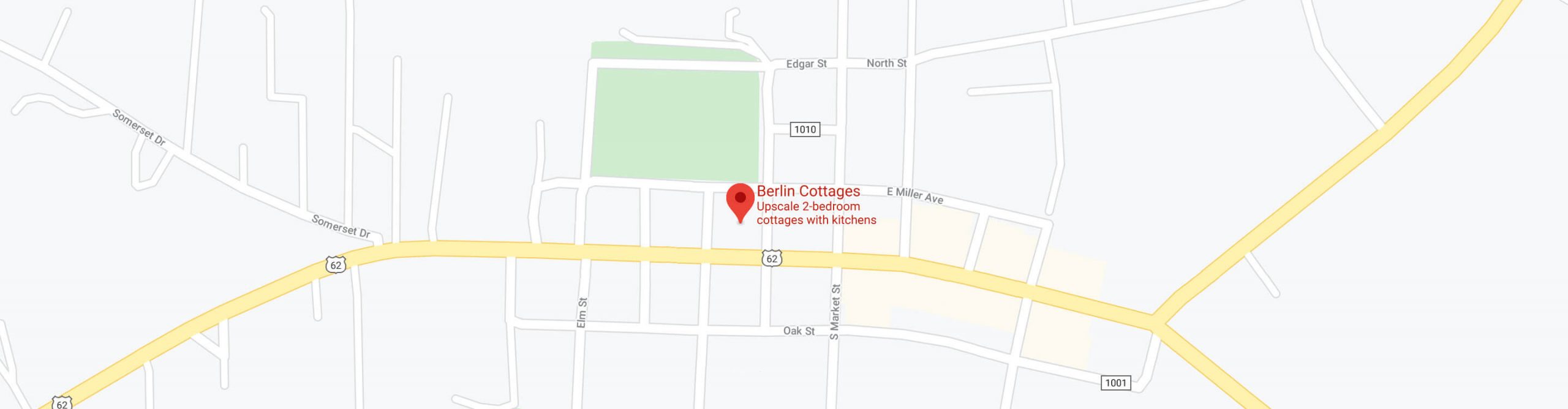 Map showing Berlin Cottages