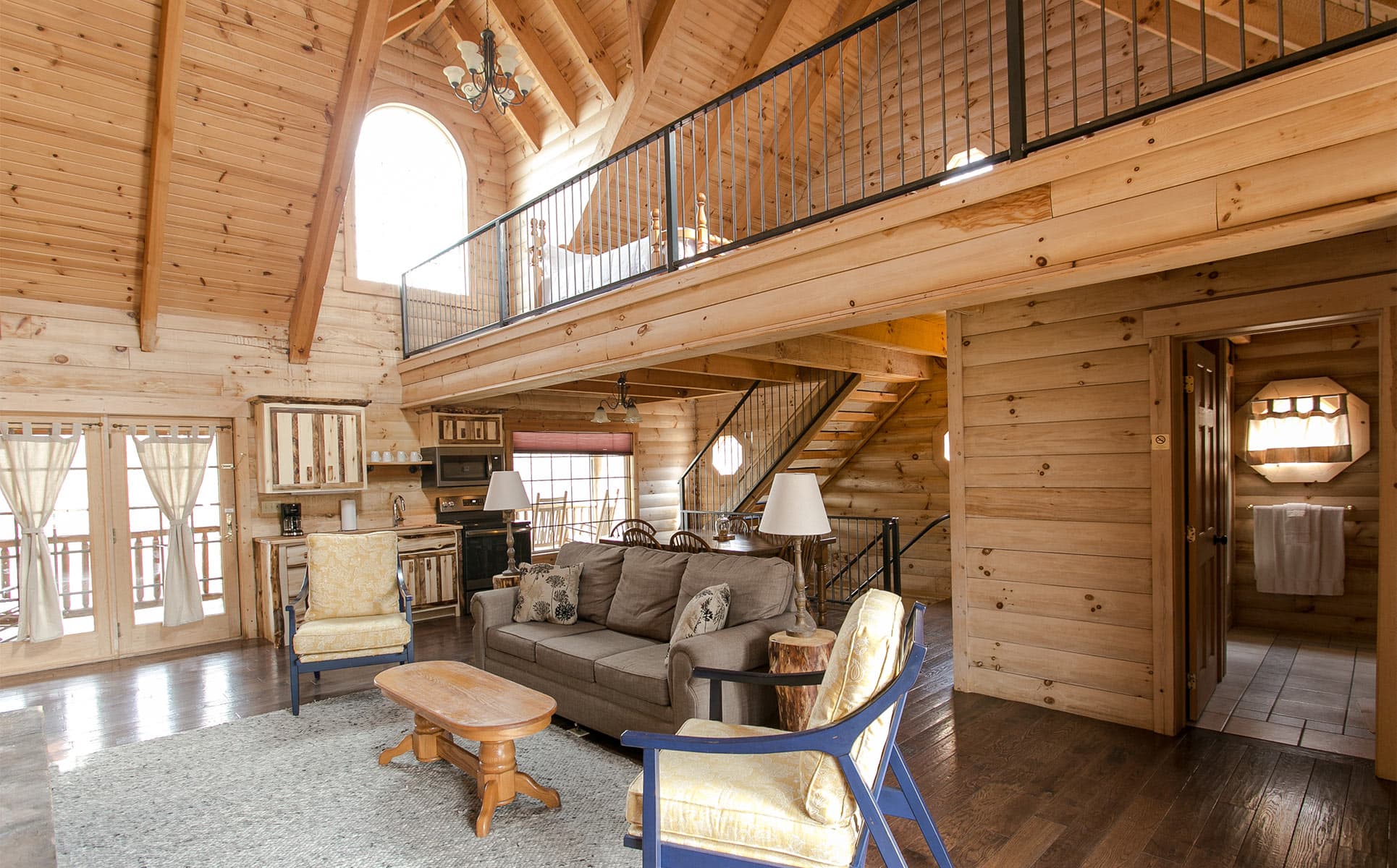 Living Room with Loft Above