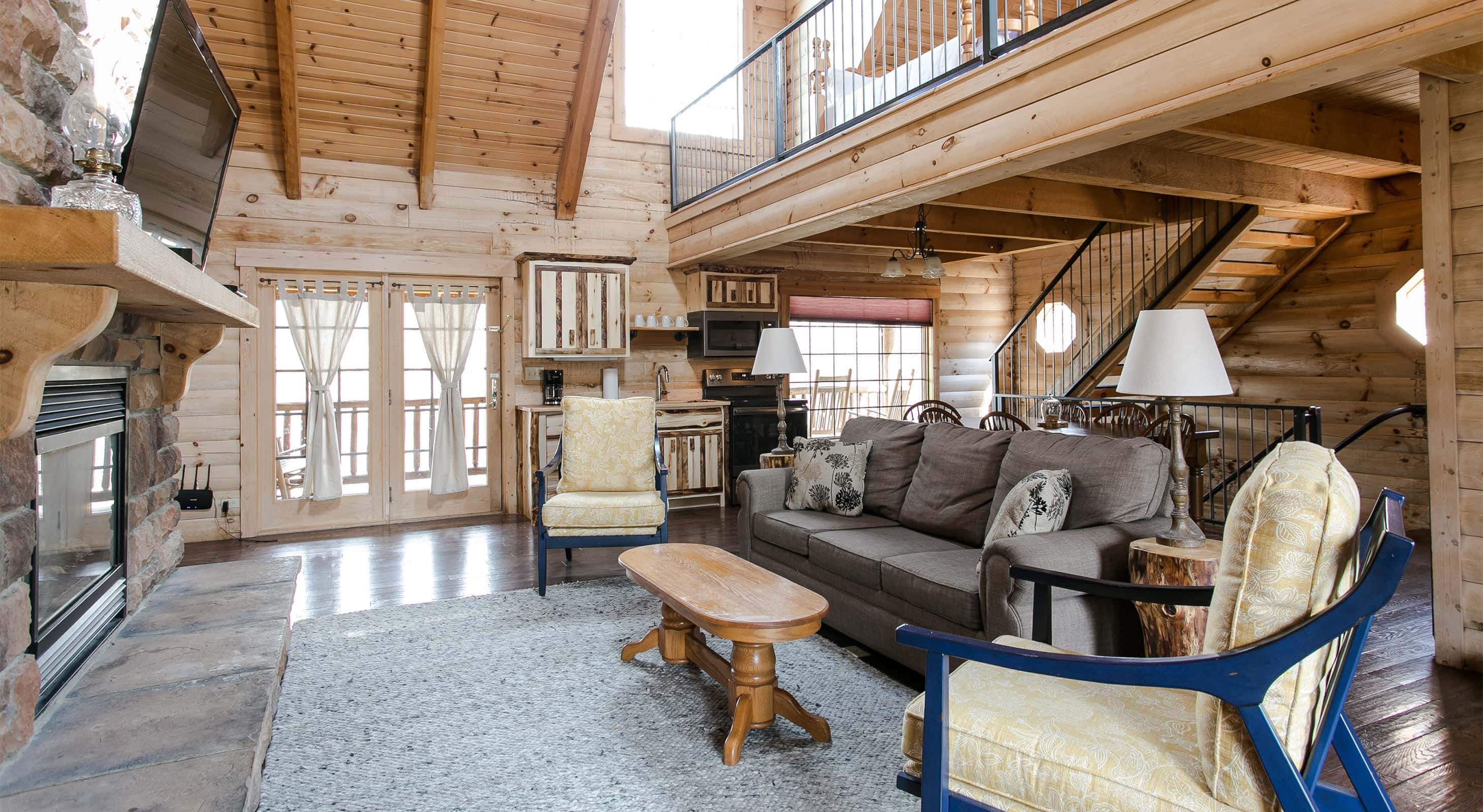 Living Room with Loft Above