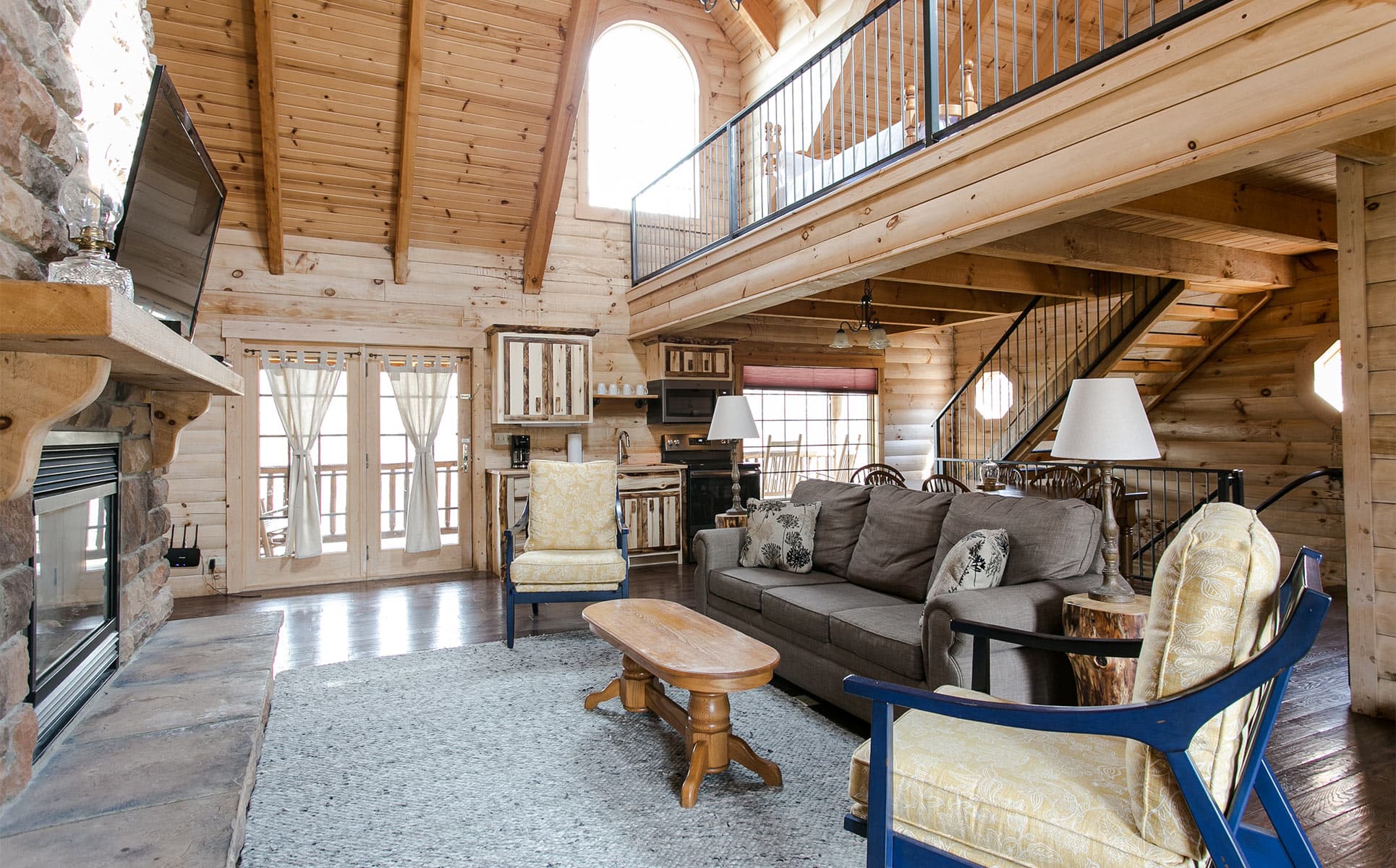 Living Room with Loft Above