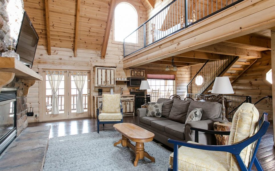 Living Room with Loft Above