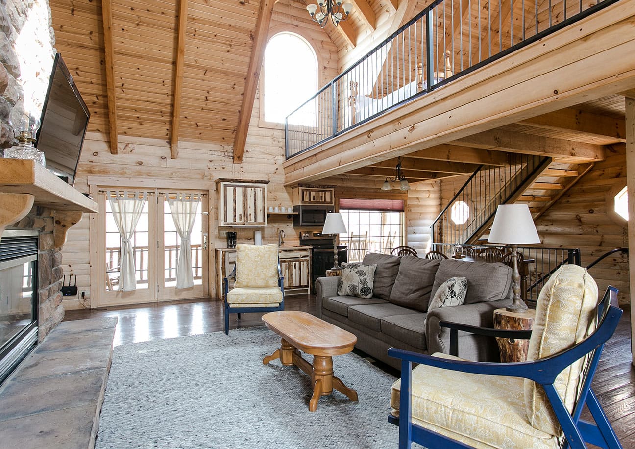 Living Room with Loft Above