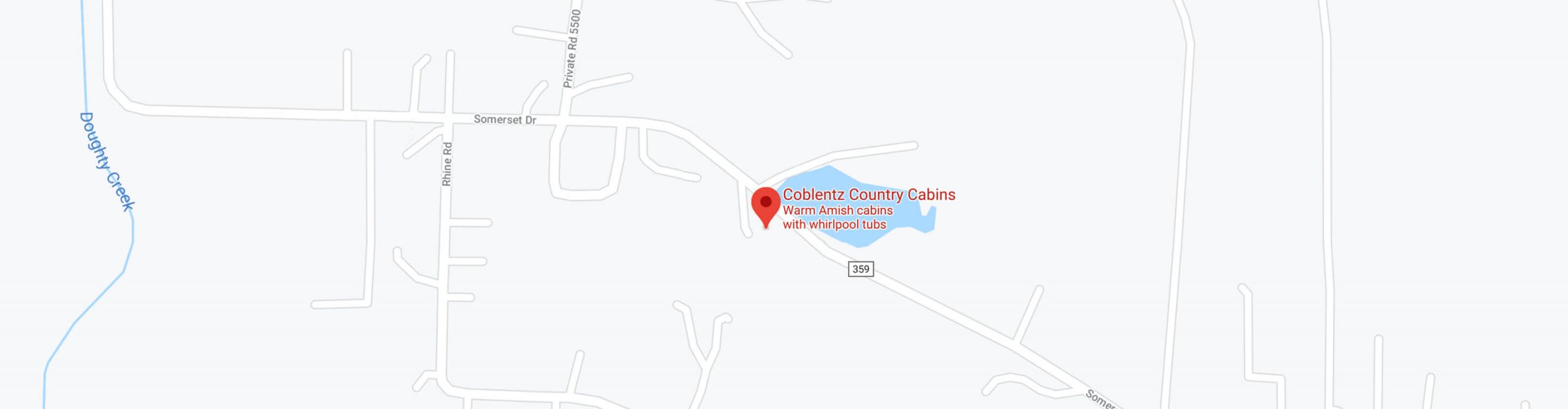 Map of Coblentz Country Cabins