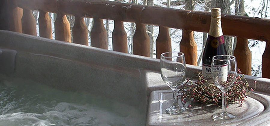 Hot tub in winter