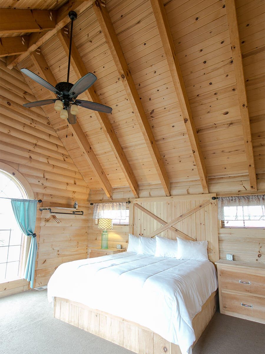 Master Bedroom with vaulted ceiling