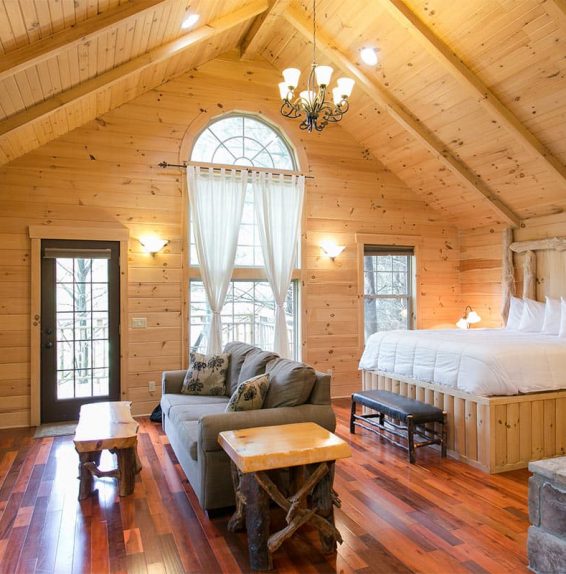 Interior of Whispering Pines Treehouse