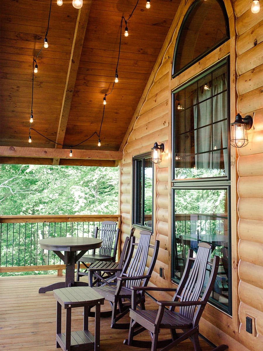 Porch with rocking chairs