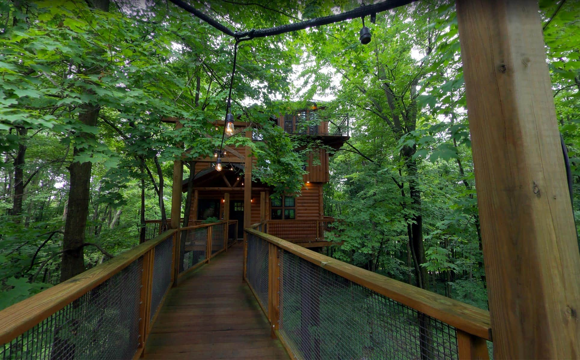 Exterior of Double story treehouse