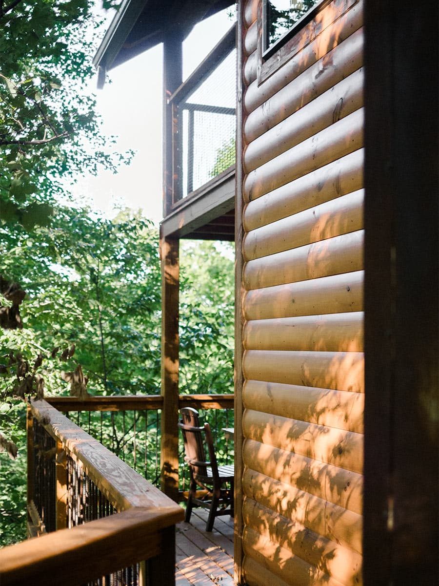 Vertical view of the multiple exterior decks