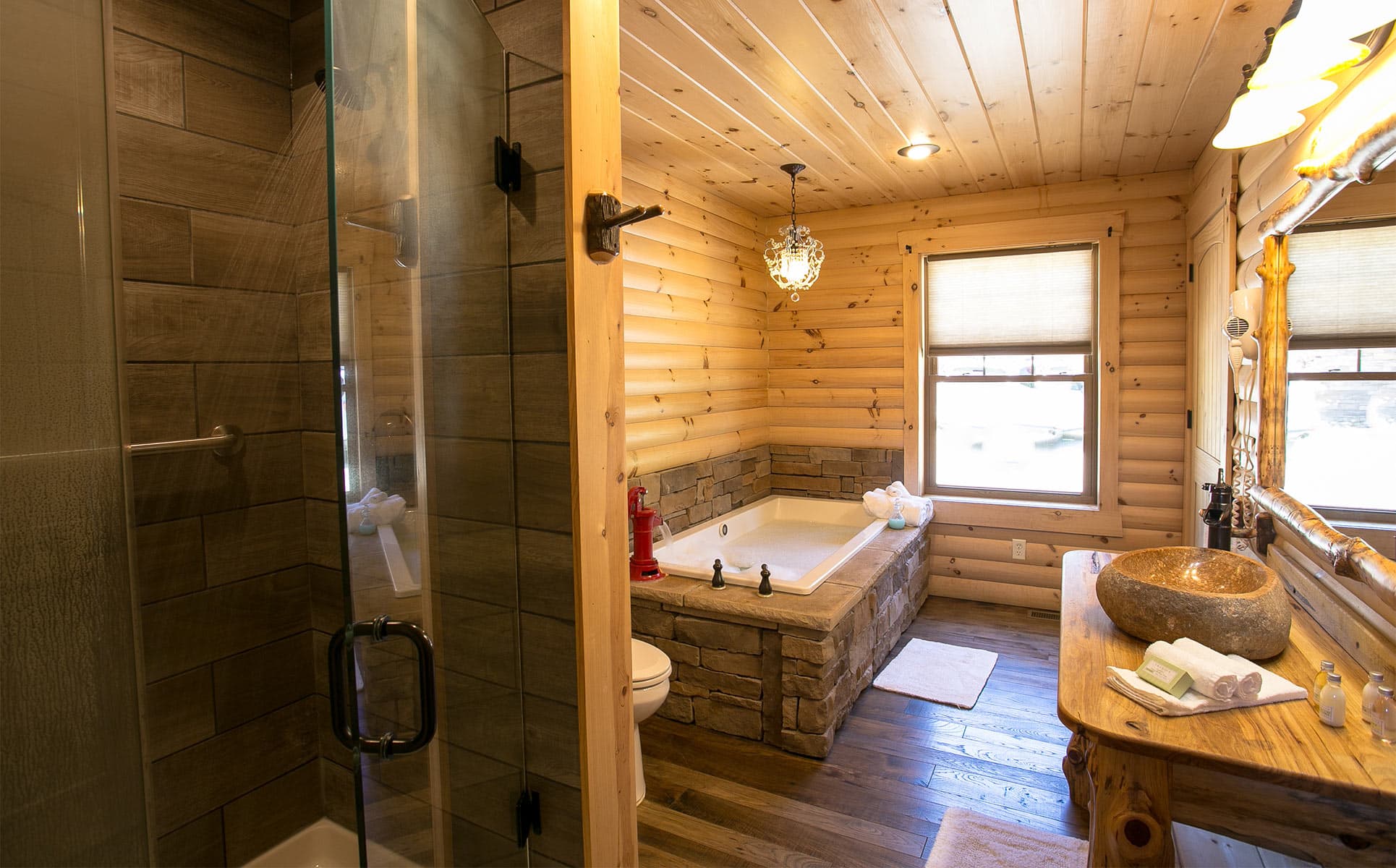 Main Bathroom with tub and separate shower